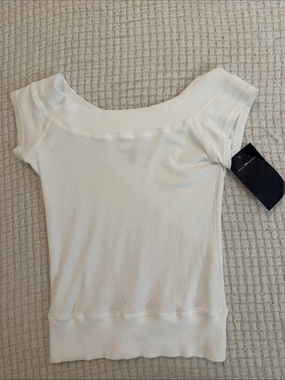 Women’s Brandy Melville 100% Cotton Essentials White Top NWT